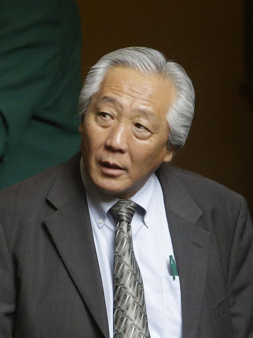 In this Feb. 3, 2015 photo, Clearfield Republican Rep. Curtis Oda appears on the house floor at the Utah State Capitol, in Salt Lake City. Oda has revived a bill that would allow adults 21 and over to carry a concealed, unloaded gun without a permit, a proposal that Republican Gov. Gary Herbert vetoed two years ago and may reject again. (AP Photo/Rick Bowmer)