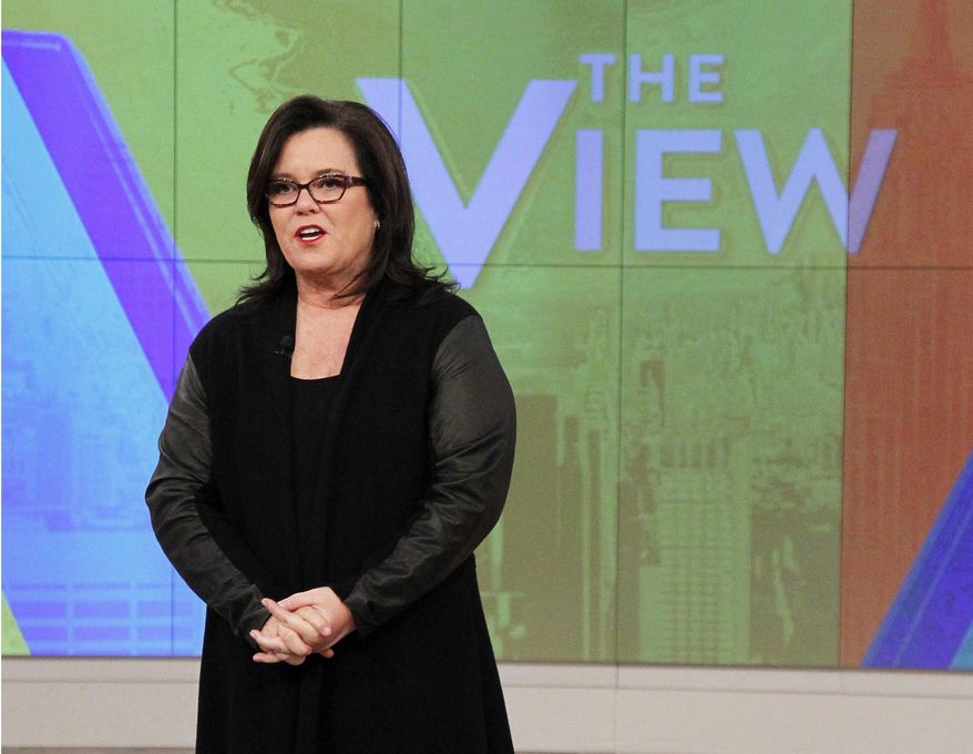 In this Jan. 29, 2015, photo released by ABC, co-host Rosie O'Donnell appears on the "The View," in New York. (AP Photo/ABC, Lou Rocco) ** FILE **