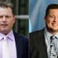 Former MLB pitcher Roger Clemens and Chaz Bono.