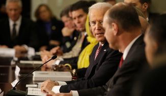 Melding in: Vice President Joseph R. Biden opened the White House Summit on Countering Violent Extremism by saying, &quot;We are a nation of immigrants, and our strength is that we are a melting pot.&quot; (Associated Press)