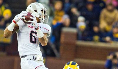 Former Maryland receiver Deon Long will take part in combine workouts Saturday in Indianapolis and is expected to be a late round pick in April's NFL draft. (Associated Press)