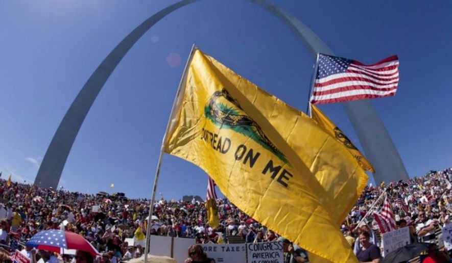 Tea Party members gather in St Louis, Mo., Sept. 12, 2010. (Associated Press) ** FILE ** 