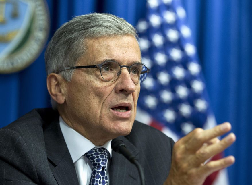 Federal Communications Commission (FCC) Chairman Tom Wheeler speaks during new conference in Washington in this Oct. 8, 2014, file photo. (AP Photo/Jose Luis Magana, File)