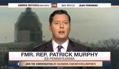 Former Pennsylvania Democratic Rep. Patrick Murphy lamented Wednesday that 27-year-old Eddie Ray Routh will spend the rest of his life in prison for the murders of Navy SEAL Chris Kyle and Chad Littlefield. (MSNBC via The Daily Caller)