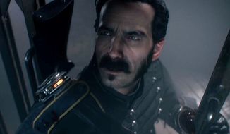 Sir Galahad is about to encounter a monster in the video game The Order: 1886.