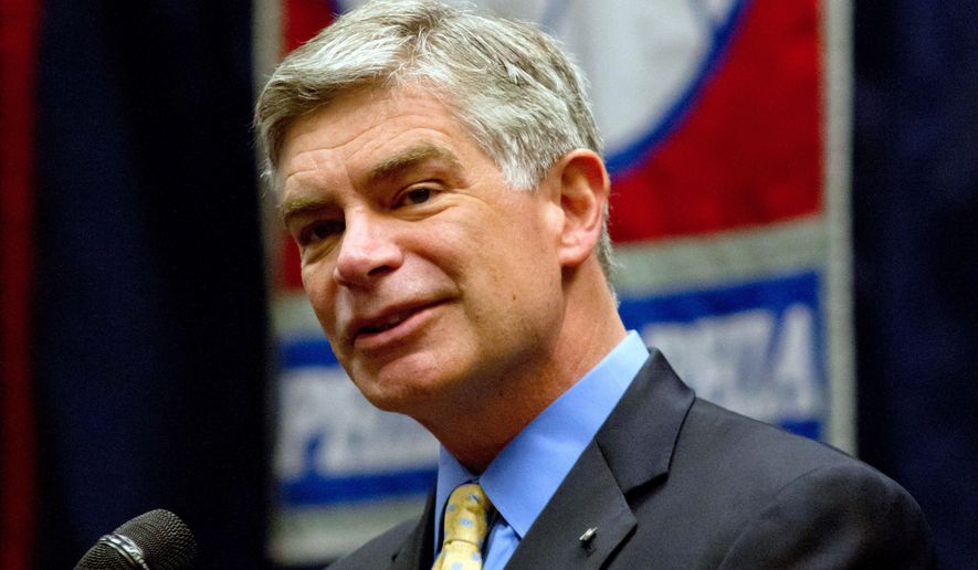 FILE - In ths April 27, 2013 file photo, University of Delaware President Patrick Harker speaks in Newark, Del. Harker has been selected to be the new president of the Federal Reserve Bank of Philadelphia. The bank’s board of directors says Patrick T. Harker, 56, will succeed Charles Plosser, who retired on March 1. Harker will take over on July 1. (AP Photo/Saquan Stimpson, File)