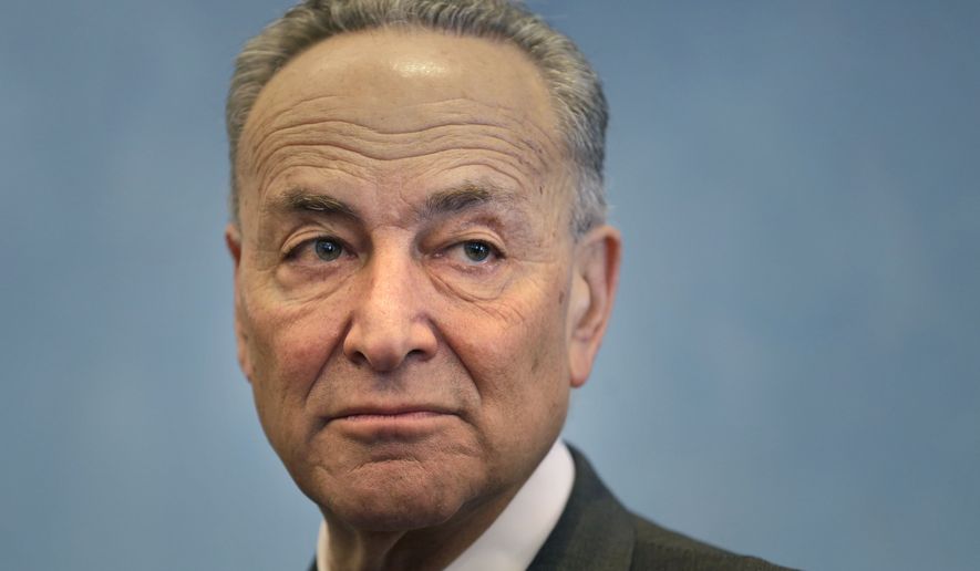 United States Sen. Chuck Schumer, D-N.Y., participates in a news conference about Homeland Security funding in New York, Monday, March 2, 2015. (AP Photo/Seth Wenig) ** FILE **