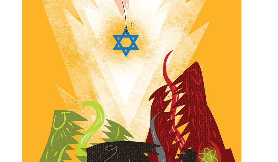 Iranian Nuclear threat Against Israel Illustration by Linas Garsys/The Washington Times