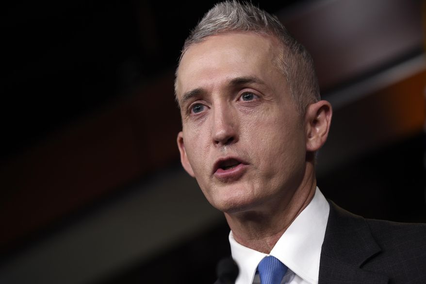 House Select Committee on Benghazi Chairman Rep. Trey Gowdy, R-S.C., speaks at a news conference on Capitol Hill in Washington, Tuesday, March 3, 2015, about former Secretary of State Hillary Rodham Clinton using her personal email account for official business. (AP Photo/Susan Walsh) ** FILE **