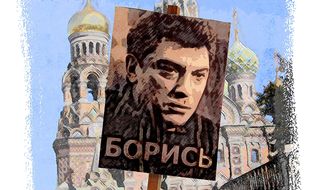 Nemtsov Memorial Poster Illustration by Greg Groesch/The Washington Times