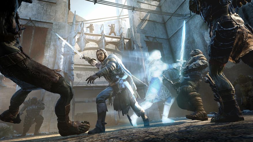 This image released by Warner Bros. Entertainment shows a ranger named Talion and his ghostly companion invading an orc fortress in a scene from video game "Middle-earth: Shadow of Mordor." The legion of orcs from "Middle-earth: Shadow of Mordor" will attempt to reign supreme at the Game Developers Choice Awards on Wednesday, March 4, 2015. The role-playing title is nominated for the most awards at the 15th annual ceremony and will face off against "Alien: Isolation," "Bayonetta 2," "Destiny" and "Hearthstone: Heroes of Warcraft" for the game of the year honor. (AP Photo/Warner Bros. Entertainment, File)