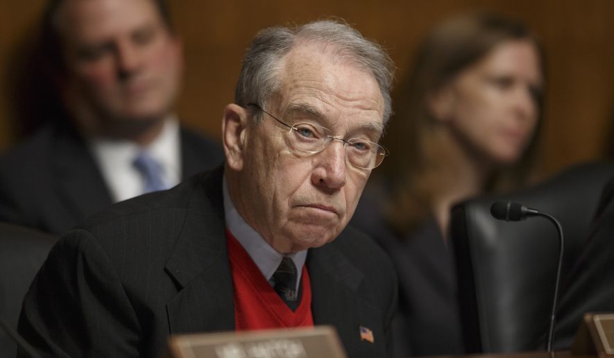 &quot;Whistleblowers are kind of treated like a skunk at a picnic, and I hope you&#39;ll do all you can to reverse that,&quot; Sen. Chuck Grassley, Iowa Republican and chairman of the Senate Committee on the Judiciary, told FBI Associate Deputy Director Kevin Perkins at a hearing Wednesday. (Associated Press)
