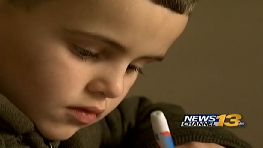 A 6-year-old Colorado boy named Elijah was suspended from Stratton Meadows Elementary School in Colorado Springs on Monday after he pointed his finger in the shape of a gun at another classmate and said, "You're dead." (KRDO)