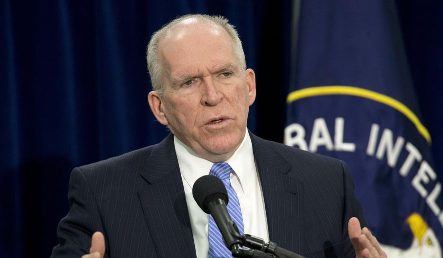 CIA Director John Brennan speaks during a news conference at CIA headquarters in Langley, Va., in this Dec. 11, 2014, file photo. (AP Photo/Pablo Martinez Monsivais, File)