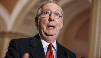 &quot;I made it very clear after the November election that we&#39;re certainly not going to shut down the government or default on the national debt. We will figure some way to handle that,&quot; said Senate Majority Leader Mitch McConnell, Kentucky Republican. (Associated Press)
