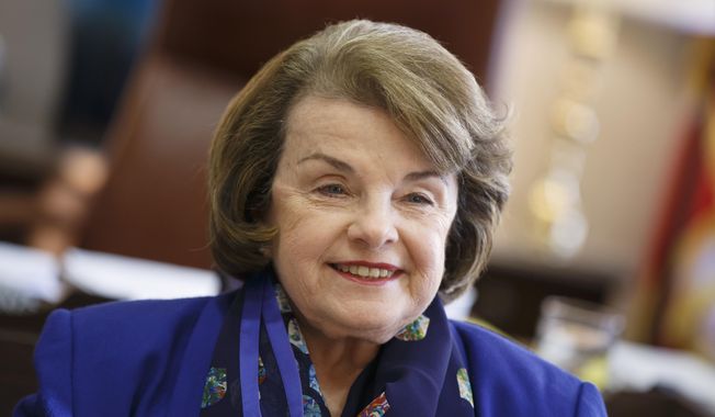 In this Feb. 11, 2015, photo, Sen. Dianne Feinstein, D-Calif., vice chair of the Intelligence Committee, speaks during an interview with The Associated about the CIA torture report, in her Capitol Hill office in Washington. In February 2009, the Senate Intelligence Committee gathered in a soundproof room to learn the stomach-churning details of the brutal interrogations the CIA conducted with its first important al-Qaida prisoners. The resulting report, a summary of which was released in December, was a rare instance of an oversight committee seeking to hold the CIA accountable in a public way. (AP Photo/J. Scott Applewhite)