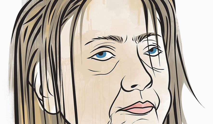 Illustration on general dislike for Hillary Clinton by Linas Garsys/The Washington Times