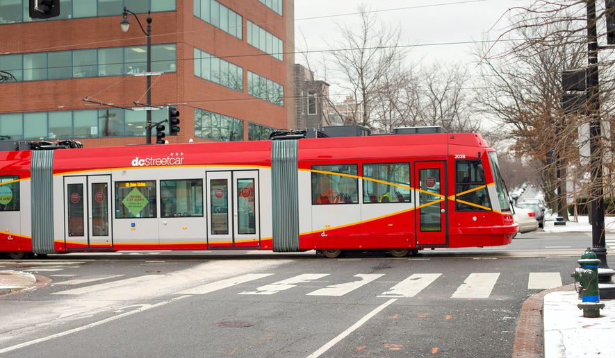 D.C. streetcars travel 2.4 miles along H Street and Benning Road Northeast but do not carry any passengers. (AP) **FILE**