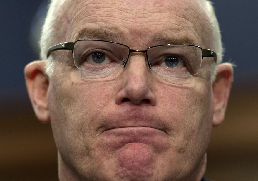 Secret Service Director Joseph Clancy listens while testifying on Capitol Hill in Washington, Tuesday, March 17, 2015, before the House Appropriations Homeland Security Budget hearing. (AP Photo/Molly Riley)