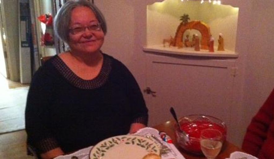 This handout photo provided by Patricia C. Sheehan, taken Dec. 25, 2013, shows Teresa Sheehan. The Supreme Court on March 23, 2015, will consider whether police must take special precautions when trying to arrest a person who is mentally ill. The case centers on Teresa Sheehan. Police forced their way into her room at a group home after she threatened her social worker and when she came at them with a knife, officers shot her five times. Lawyers for Sheehan say the Americans With Disabilities Act requires police to make reasonable accommodations when arresting people who have mental or physical disabilities. (AP Photo/Patricia C. Sheehan)
