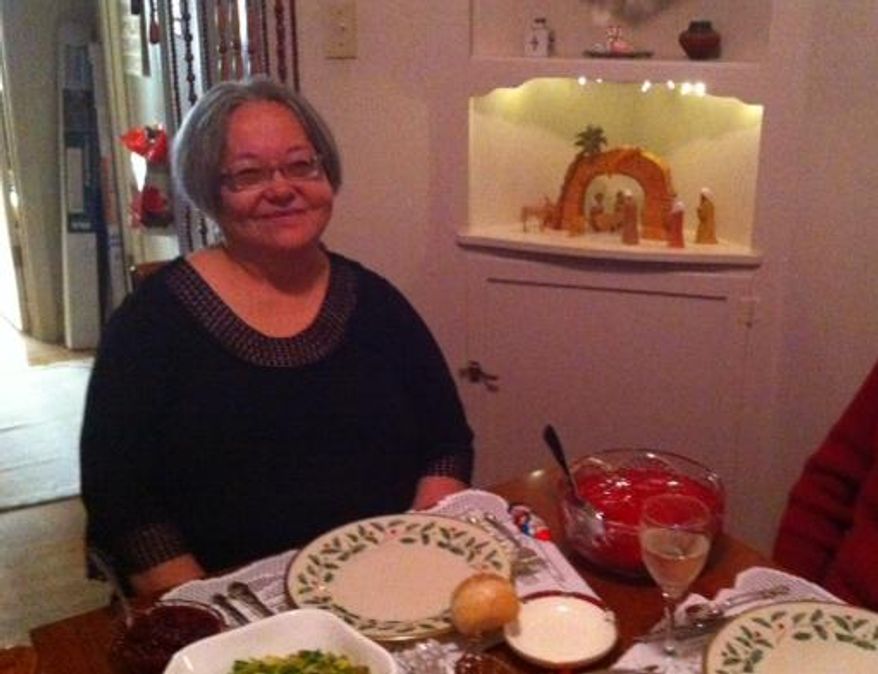 This handout photo provided by Patricia C. Sheehan, taken Dec. 25, 2013, shows Teresa Sheehan. The Supreme Court on March 23, 2015, will consider whether police must take special precautions when trying to arrest a person who is mentally ill. The case centers on Teresa Sheehan. Police forced their way into her room at a group home after she threatened her social worker and when she came at them with a knife, officers shot her five times. Lawyers for Sheehan say the Americans With Disabilities Act requires police to make reasonable accommodations when arresting people who have mental or physical disabilities. (AP Photo/Patricia C. Sheehan)