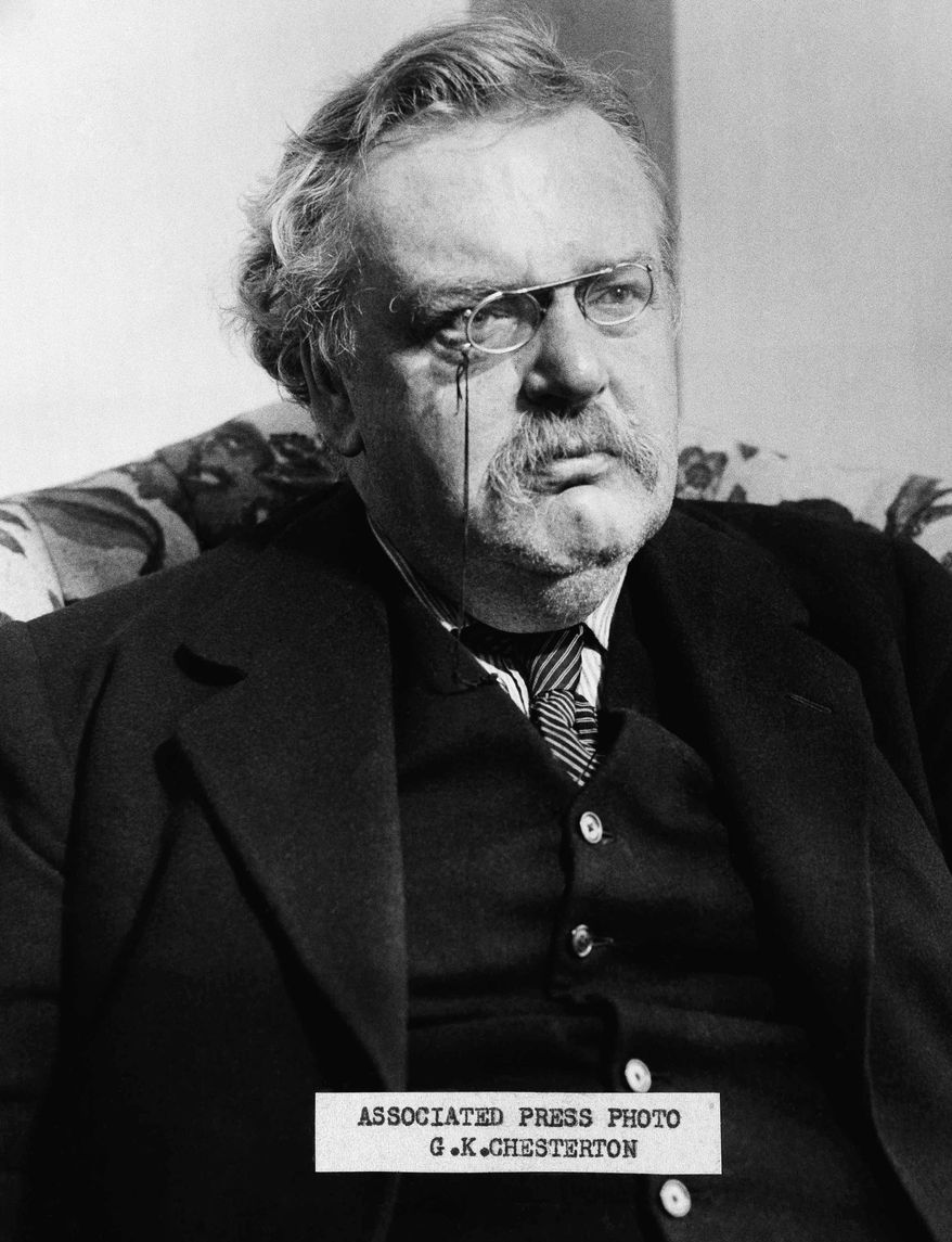 Gilbert Keith (G.K.) Chesterton author and lay theologian. (AP Photo/undated photo)