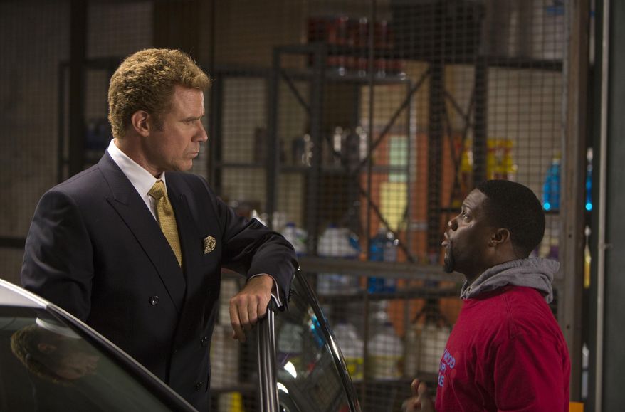 In this image released by Warner Bros. Entertainment Inc., Kevin Hart, right, and Will Ferrell appear in a scene from "Get Hard." (AP Photo/Warner Bros. Entertainment Inc., Patti Perret)