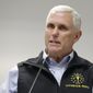 Indiana Gov. Mike Pence responds to a question during a news conference Wednesday, March 25, 2015, in Scottsburg, Ind. (AP Photo/Darron Cummings) ** FILE **