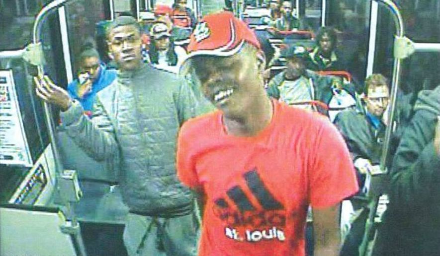 Authorities in St. Louis, Mo. are looking for this suspect after a man was beaten on a local train on Monday, March 23. The victim refused to engage in a conversation about Michael Brown. (Image: St. Louis Metro)