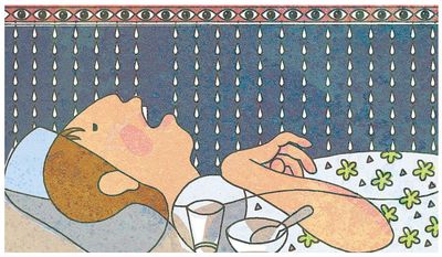 Illustration on the death of Terri Schiavo by Alexander Hunter/The Washington Times