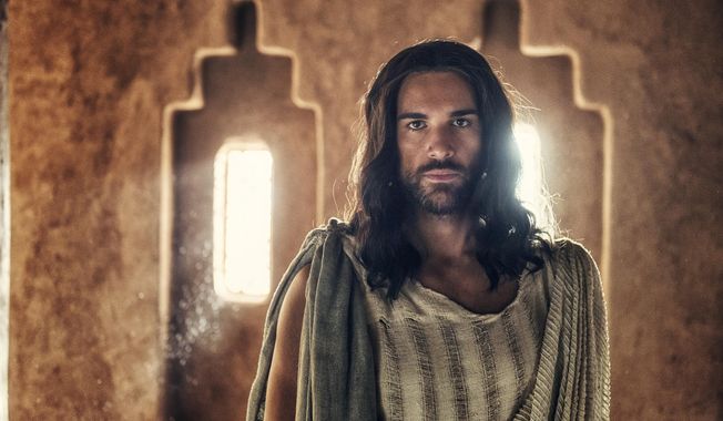 In this image released by NBC, Juan Pablo Di Pace portrays Jesus in a scene from &amp;quot;A.D. The Bible Continues.&amp;quot; The first of the 10 episodes airs on Easter, picking up where its predecessor, the wildly popular “The Bible” series from the History Channel left off and going on to tell the story of what happened to Christ’s disciples after the crucifixion. (AP Photo/LightWorkers Media/NBC, Joe Alblas)