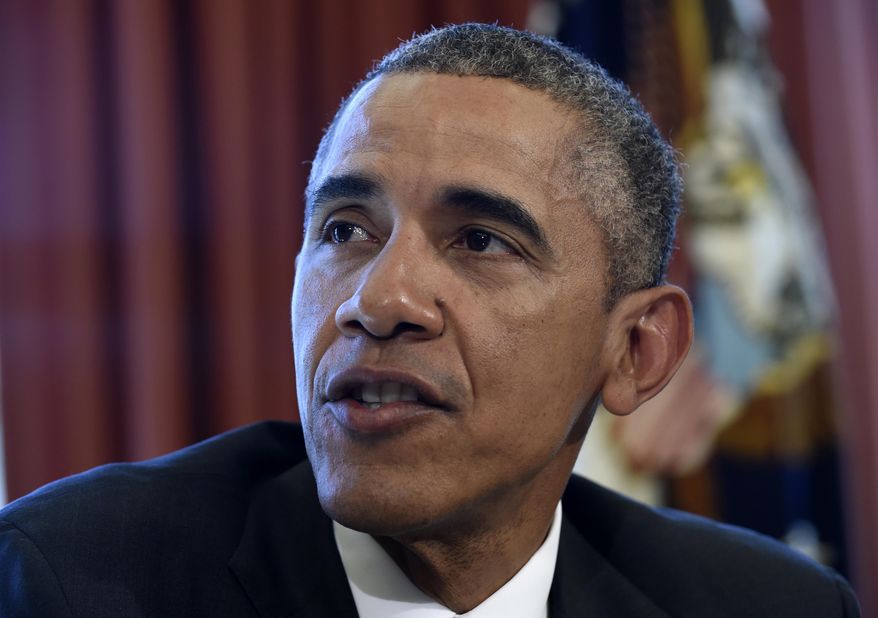 FILE In this March 31, 2015 file photo, President Barack Obama speaks in the Oval Office of the White House in Washington. President Barack Obama on Wednesday authorized a new U.S. government approach to deterring cyberattacks: financial sanctions against malicious overseas hackers and companies that knowingly benefit from the fruits of cyber espionage. (AP Photo/Susan Walsh, File)