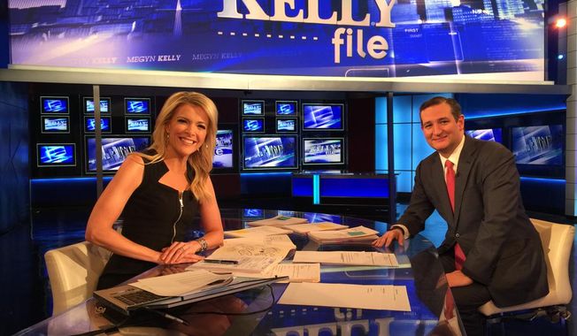 Megyn Kelly, Fox News primetime host, with Sen. Ted Cruz (Fox News)