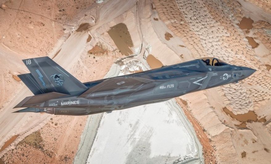 An F-35B takes part in a test mission near Edwards AFB in March, 2014. (Image: Lockheed Martin) ** FILE **