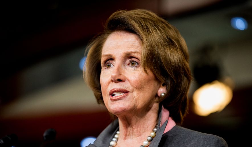 House Minority Leader Nancy Pelosi of California speaks during a news conference on Capitol Hill in Washington in this March 26, 2015, file photo. (AP Photo/Andrew Harnik, File)