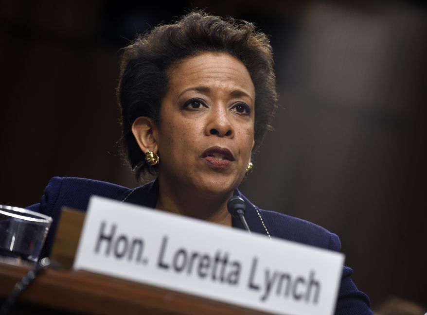 In this Jan. 28, 2015, file photo, Attorney General nominee Loretta Lynch testifies on Capitol Hill in Washington before the Senate Judiciary Committee. Congress reconvenes Monday, April 13, 2015, after a two-week recess, and plunges immediately into a fierce debate over how to control Iran&amp;#8217;s nuclear program. Lawmakers also will decide whether to confirm a new attorney general and whether to stabilize payments for Medicare treatments. (AP Photo/Susan Walsh, File)