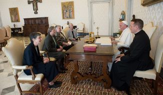 Face to Face: Pope Francis met Thursday with a delegation of the Leadership Conference of Women Religious, and the Vatican announced an end to a conflict with the umbrella group of U.S. nuns in a major shift in tone. (Associated Press)