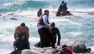 European rescue crews are responding regularly as boats filled with refugees from Africa and the Middle East attempt a perilous journey across the Mediterranean Sea. As many as 700 drowned trying to reach shore over the weekend. (Associated Press) **FILE**