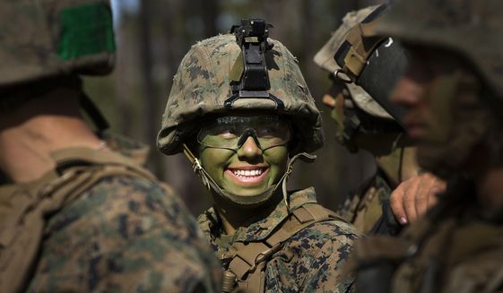 A female member of the U.S. armed forces. (U.S. Marine Corps photo)