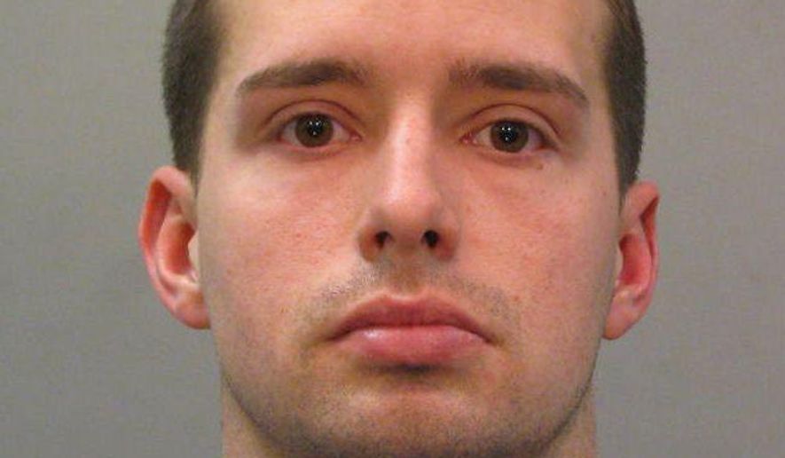 Former Alabama police officer Eric Sloan Parker is seen in an undated photo provided by the Limestone County, Ala., Sheriff’s Office. Alabama media outlets report that Parker, accused of violating the rights of an Indian man during a violent confrontation, entered a plea of not guilty during a brief appearance in federal court in Huntsville on Tuesday, April 21, 2015. The 26-year-old Parker is accused of using unreasonable force against 57-year-old Indian grandfather Sureshbhai Patel in February. (Limestone County Sheriff’s Office via AP)
