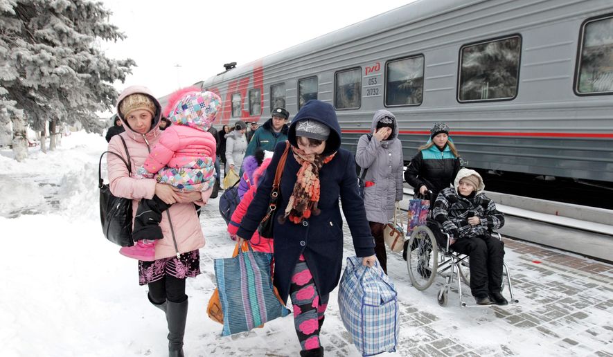 The ongoing security situation and lack of economic opportunities has Ukrainians leaving in droves for the West — and even Russia. However, some say the exodus will allow for new opportunities at home. (Associated Press)