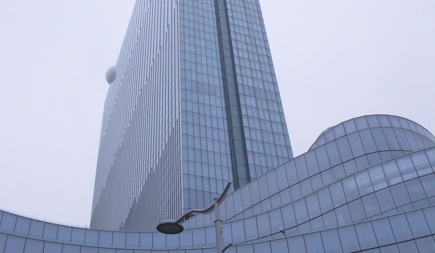 This April 9, 2015 photo shows the former Revel casino in Atlantic City, N.J. Its former owners are acknowledging a long list of errors that helped kill the casino, including an onerous contract for utility service. (AP Photo/Wayne Parry)