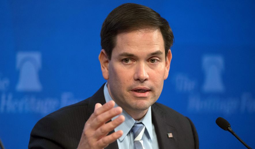 Republican presidential candidate Sen. Marco Rubio, Florida Republican. (Associated Press)