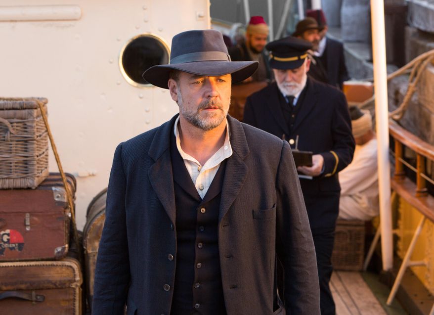 This image released by Warner Bros. Pictures shows Russell Crowe in a scene from "The Water Diviner." (Mark Rogers/Warner Bros. Pictures via AP)