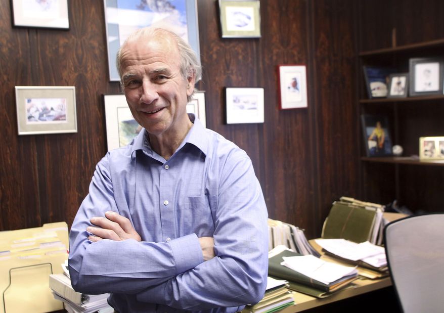 ADVANCE FOR SUNDAY ARPIL 26 AND THEREAFTER In this April 14, 2015 photo, Certified Public Accountant Andy Warwick poses in his office in Fairbanks, Alaska. Warwick was named the University of Alaska Fairbanks School of Management's 2015 Business Leader of the Year. (Eric Engman/Fairbanks Daily News-Miner via AP)