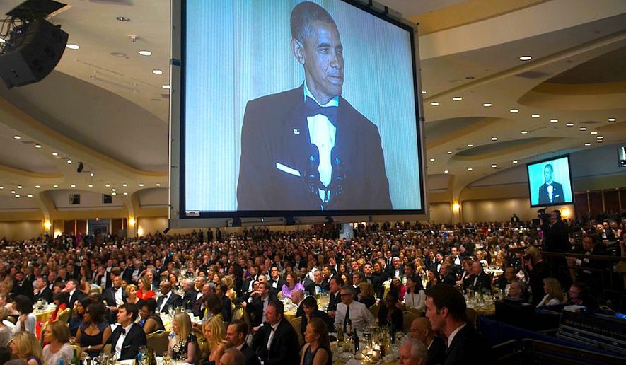 The White House Correspondents&#39; Dinner will host 2,600 guests, even though there are only 260 officially credentialed &quot;correspondents.&quot; Over 1,000 would-be guests were turned away. (Photo by J.M Eddins for White House Correspondents Assoc.)