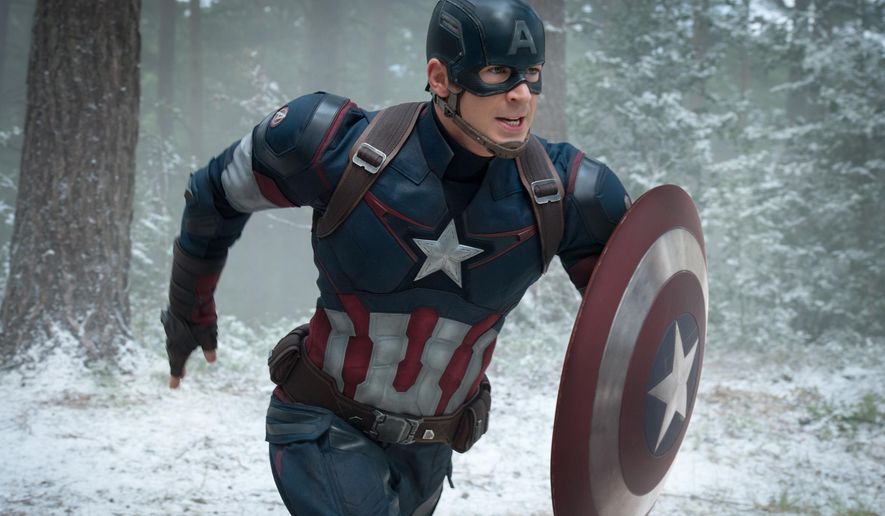 This photo provided by Disney/Marvel shows, Chris Evans as Captain America/Steve Rogers, in the new film, &amp;quot;Avengers: Age Of Ultron.&amp;quot; The movie releases in U.S. theaters on May 1, 2015. (Jay Maidment/Disney/Marvel via AP)