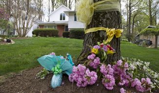 Flowers and ribbons adorn a tree outside the Weinstein familyhouse in Rockville, Md., Thursday, April 23, 2015. Earlier, President Barack Obama took full responsibility for the counterterror missions and offered his &amp;quot;grief and condolences&amp;quot; to the families of the hostages, Warren Weinstein of Rockville, Maryland, and Giovanni Lo Porto who were inadvertently killed by CIA drone strikes early this year.  (AP Photo/Jose Luis Magana)