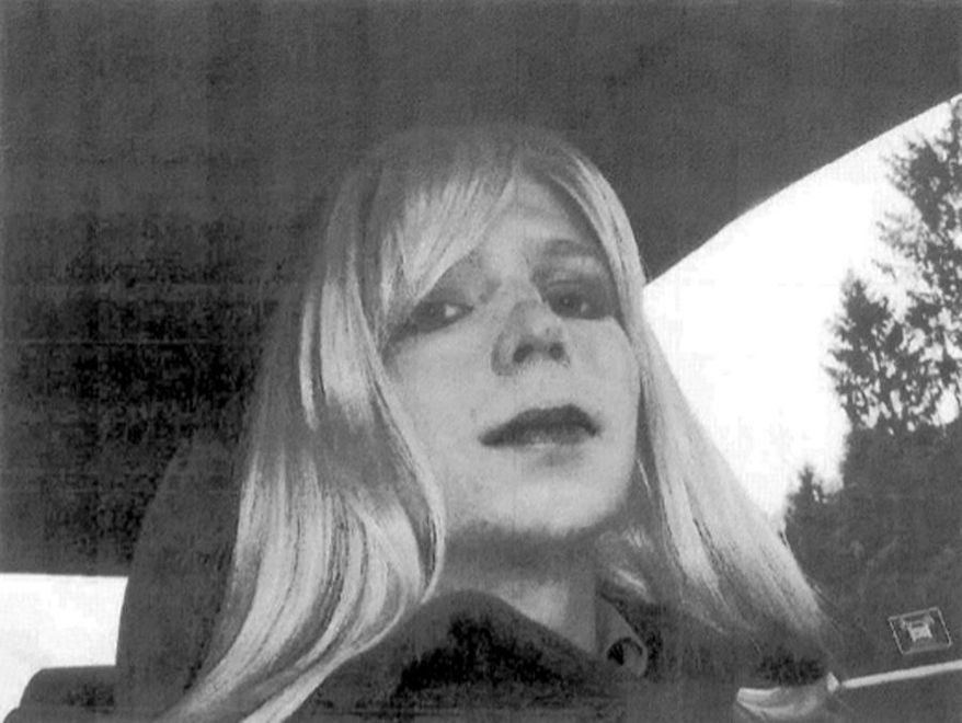 U.S. Army, Pfc. Chelsea Manning poses for a photo wearing a wig and lipstick. Defense Department officials say hormone treatment for gender reassignment has been approved for Chelsea Manning, the former intelligence analyst convicted of espionage for sending classified documents to the WikiLeaks website. (AP Photo/U.S. Army, File)