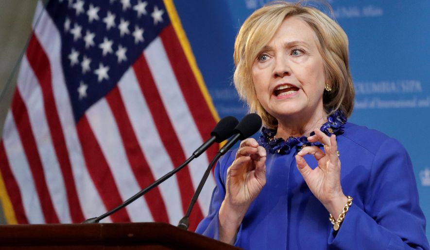 &quot;It&#39;s time we end the era of mass incarceration,&quot; Hillary Rodham Clinton said in a speech at Columbia University in New York, which was the first major address of her White House run. (Associated Press)